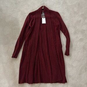 Barefoot Dreams Cozychic Lite Women’s Size Small, Crimson Cardigan